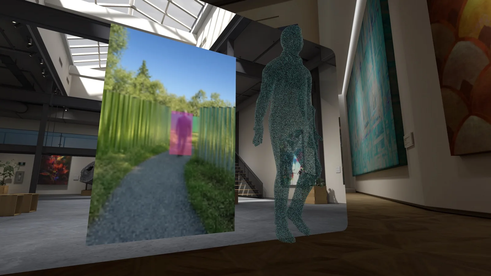 A card shown large in an immersive environment on Apple Vision Pro