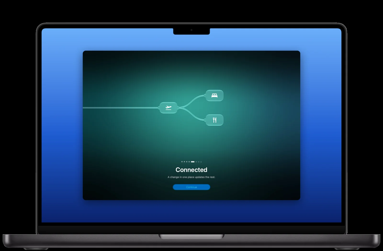 The graph page playing on a MacBook Pro